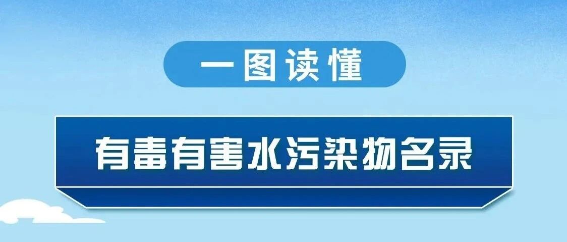 一图读懂 | 《有毒有害水污染物名录》