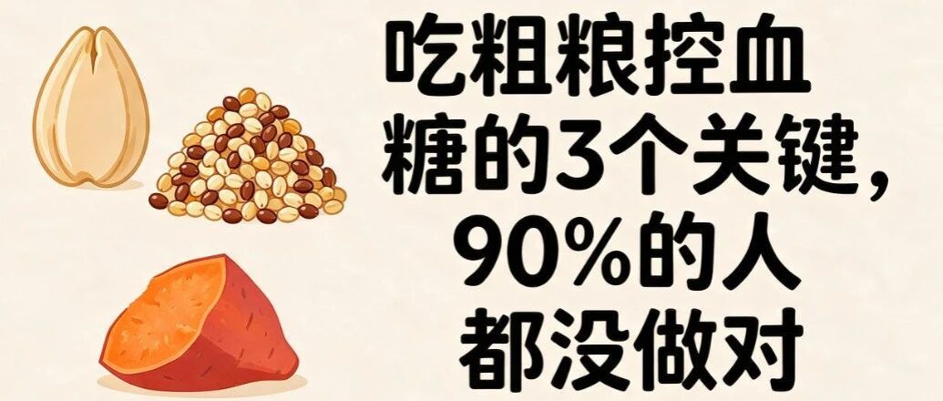 吃粗粮控血糖的3个关键，90%的人都没做对